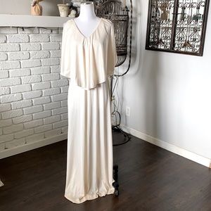 URSULA OF SWITZERLAND OFF WHITE DRESS 13/14 EXCELLENT